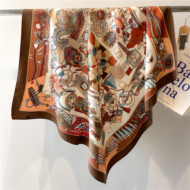 Scarf Silk Square - Nouveau Foulard Carré en Soie Sergée