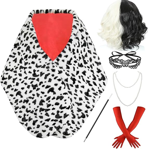 Face Scarf Mask - Costume de Cruella De Vil pour