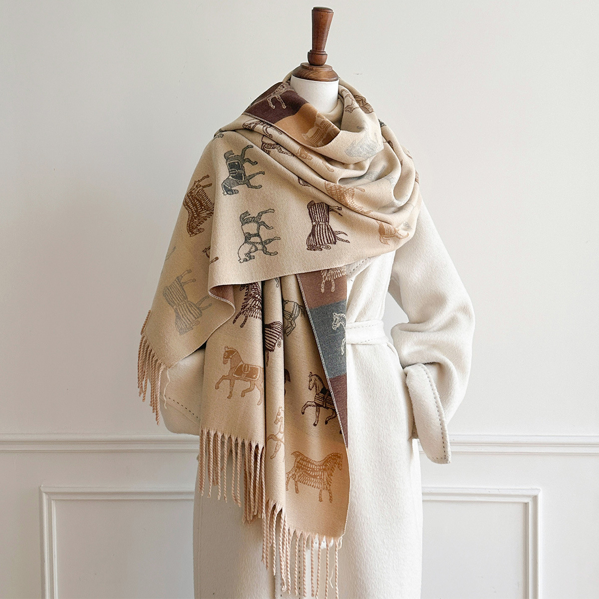 Écharpe d'hiver pour femme, ch - Woven Scarf Blanket avis et prix