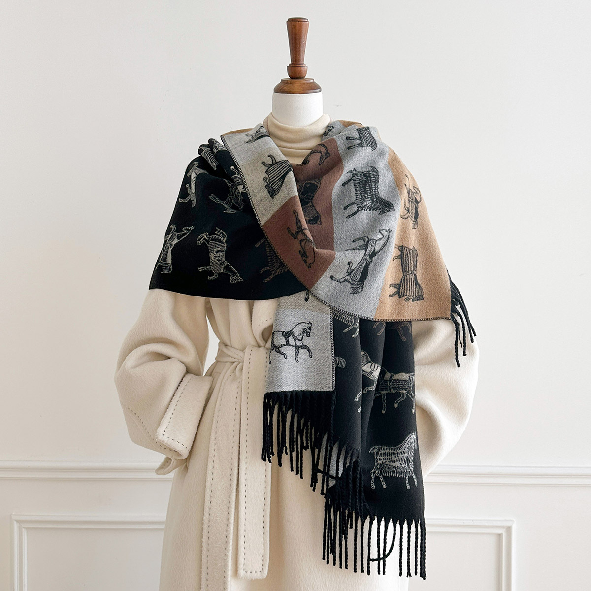 Écharpe d'hiver pour femme, ch - Woven Scarf Blanket avis et prix