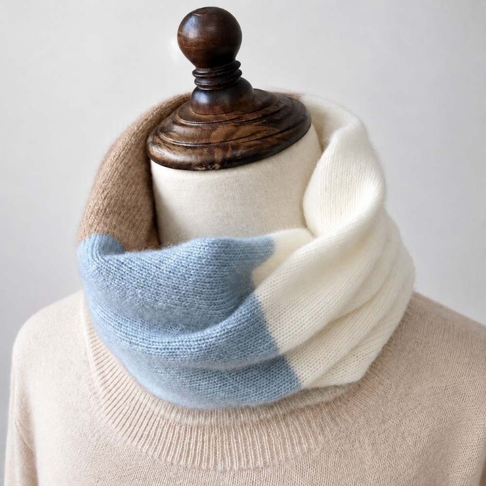 Écharpe infinie à motifs doux  - Infinity Scarf Knit avis et prix