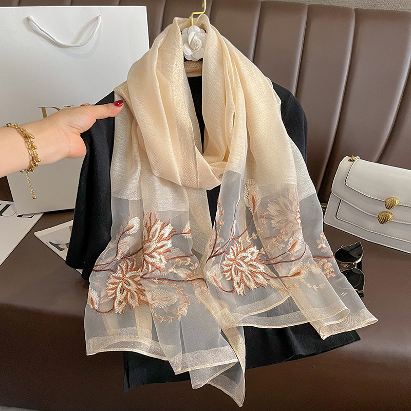 Écharpe en Soie Unie Printemps - Woven Scarf Blanket avis et prix